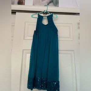 Teal lyrical dance costume